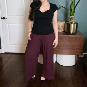 GAP- Black Ribbed Flutter Sleeve Corset Blouse shirt sleeve top